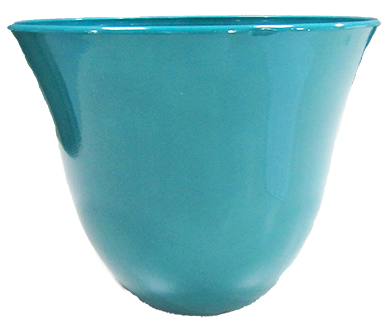 13” x 10.5” Baby Bell Planter Teal Gloss (12/case) - Decorative Planters